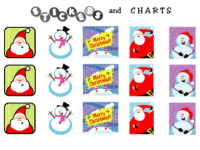 Christmas stickers to print